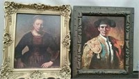 2 Framed Posters, Matador & Young Girl, Approx.
