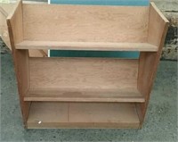 Wood 3 Tier Bookcase With Slanted S