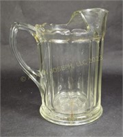 Vintage HHEISEY Paneled Glass Pitcher w/ Ice Lip