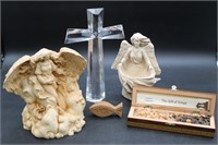 Kings Frankincense&Myrrh Inlaid Wood Box, Angels+