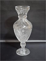 VINTAGE RUSSIAN HAND CUT LEAD CRYSTAL GLASS VASE