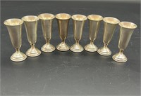 8 B&M STERLING SILVER CORDIAL CUPS