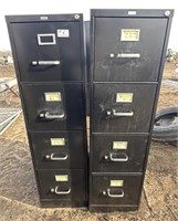 (X) 4 Drawer Filing Cabinets