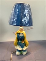 Chalkware Smurfette Lamp