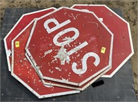 (CC) 5 Metal Stop Signs. 30x30in Bidding 5x the