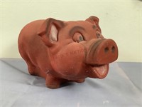 Large Chalkware Pig Coin Bank
