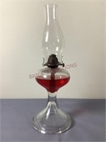 Clear Glass Oil Lamp with Oil