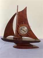 Wooden Sailboat with Clock