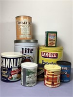 Vintage Tin Food Containers