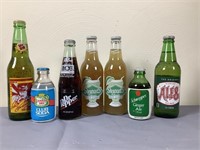 Assorted Glass Soda Bottles