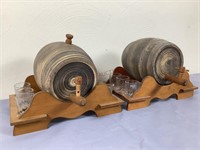 Vintage Ceramic Whiskey Wear Barrel Shot Stand
