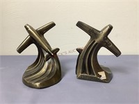 1984 Brass Airplane Bookends