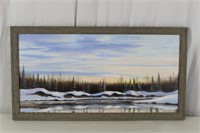 Original Signed Phil Christman Winter Landscape