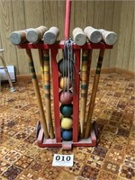 Vintage wooden croquet set