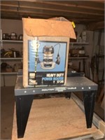 Router table with heavy duty router
