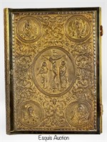 Greek Orthodox Gospel Book in 24 GP & Brass Cover