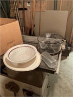 Glassware and flatware box lot
