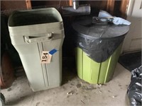 Two garbage cans sold, as is