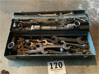 Toolbox full of wrenches & sockets most are USA