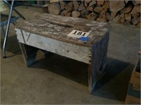 Country wooden bench