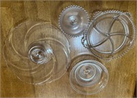 4 pc Misc Clear Glass