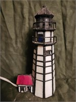 Stained Glass Lighthouse Decor