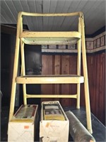 Yellow metal step stool