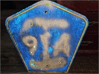 Metal Dallas County 914 Street Sign