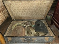 Vintage Military Style Trunk with Straps & More