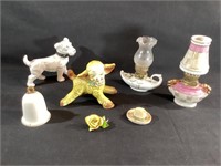 Porcelain Oil Lamps,Figurines & More