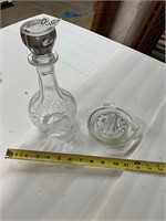 Crystal decanter and glass juicer