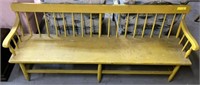 Yellow Painted Deacon's Bench