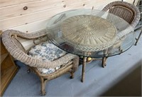 Wicker Patio Table & Chair Set
