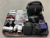Lot of Various Digital Cameras & Camera Bags