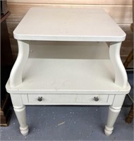 Painted Single Drawer 2-Tier Endstand