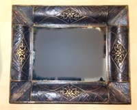 Deeply Molded & Dark Stained Wall Mirror