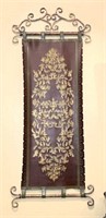 Pair of Reticulated Leather Tapestry Panels