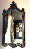 Dark Wood Framed Wall Mirror