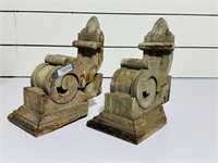 (2) Painted Wooden Corbels