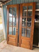 Beautiful Oak and Glass 8ft French door