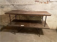 2 Wood Fold Tables