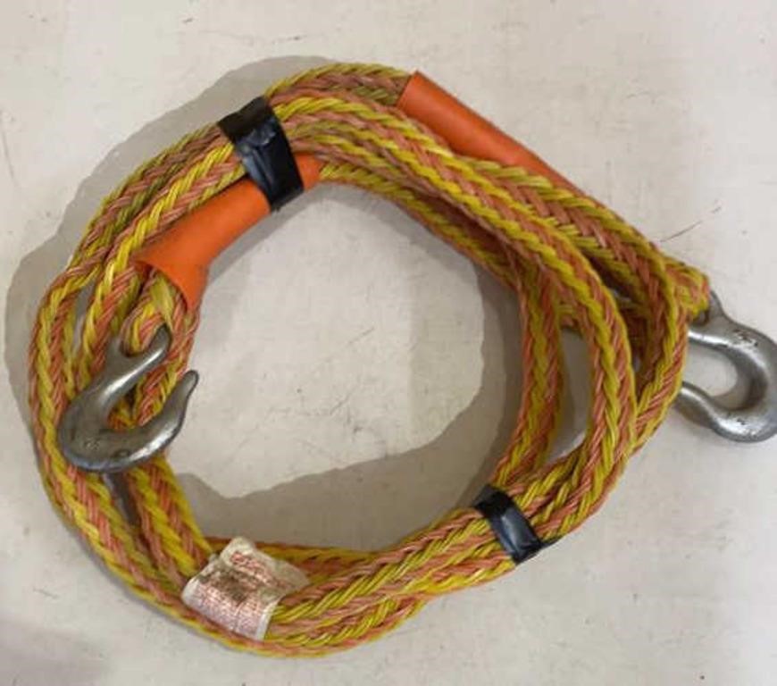 12ft. Tow Strap W/ Metal Hook Ends and 4ft. Strap;