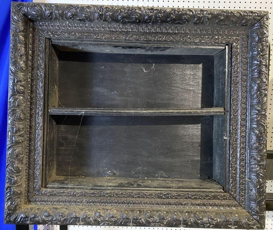 Vintage Framed Display Shadow Box Shelving Unit