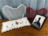 Butterfly Theme Home Décor -framed Girl, Pillow,