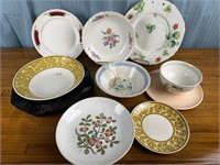 Assortment of Vinyage Tableware, Plates & Bowls