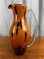 Marino Style Art Glass Pitcher