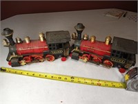 Pair Of Unknown Maker Toy Trains Battery Operated