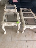 Three-piece coffee and end table set #66