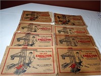 8 Erector Manuals From 1930's