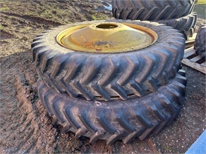 2 tires & rims- 380/90R46